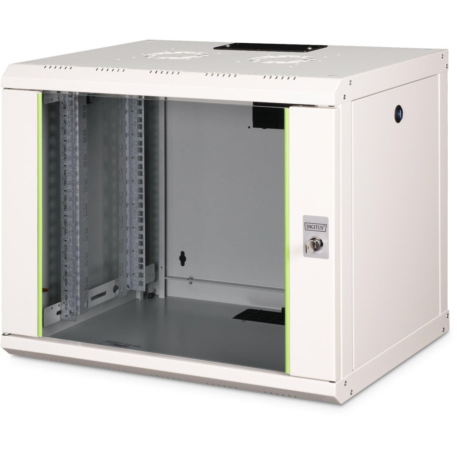 Digitus Unique serija zidno kućište - 600x450 mm (ŠxV). Zidna polica. 9U. 100 kg. 22,5 kg. Siva