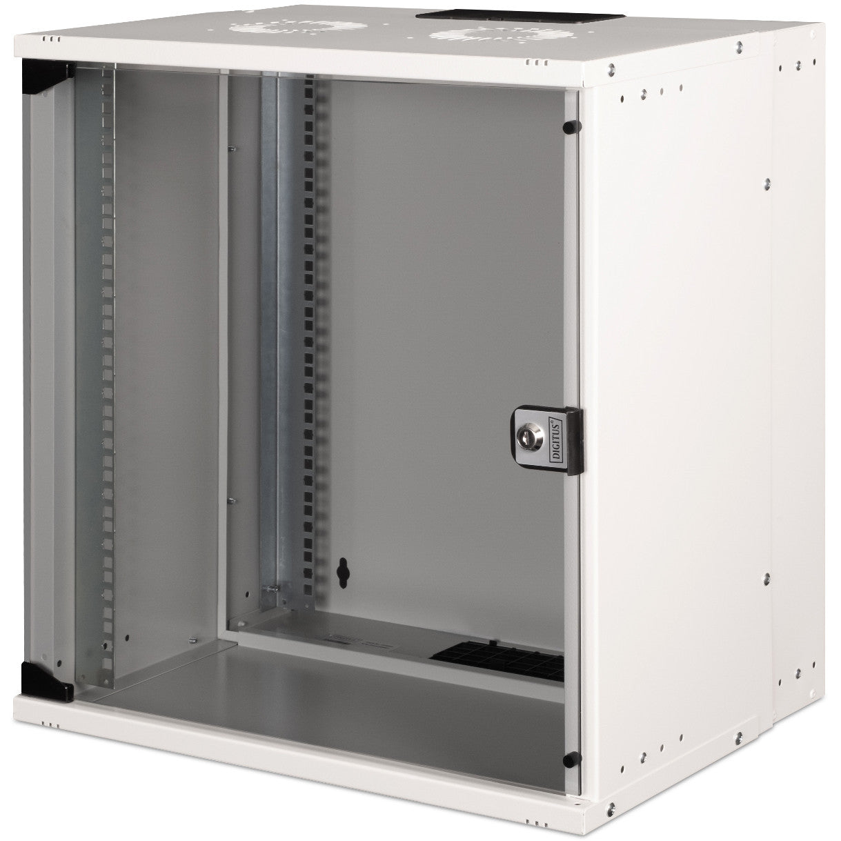 Digitus SOHO Pro kućište za montažu na zid - 483 mm (19") - 540 x 400 mm (Š x D). Polica za montažu na zid. 12U. 60 kg. Može se zaključati. Šine za police. Poboljšano upravljanje kablovima.