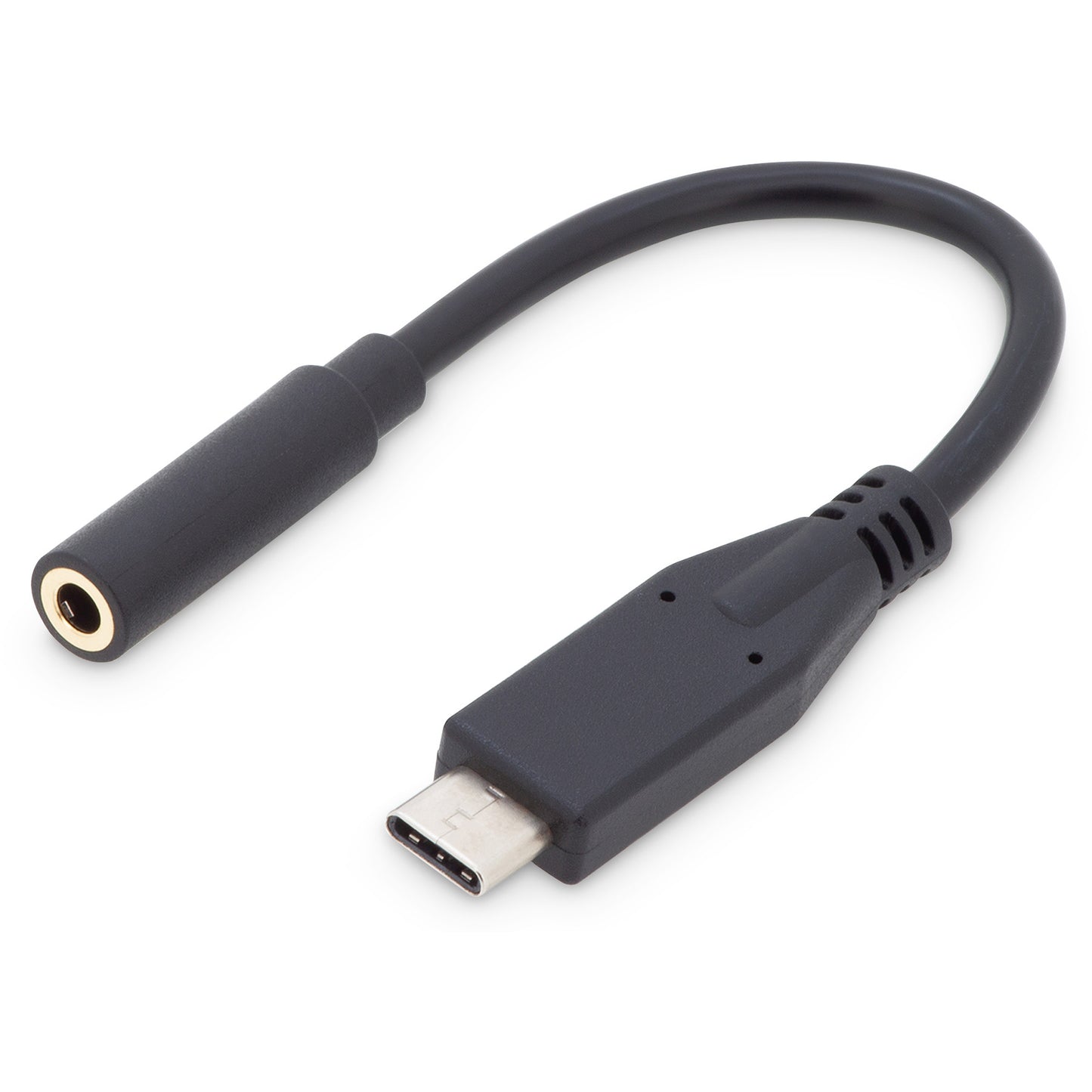 Digitus USB Type-C audio adapter/konverter. Type-C na 3,5 mm priključak. Crni. USB-C. 3,5 mm. 0,2 m. Muški. Ženski.