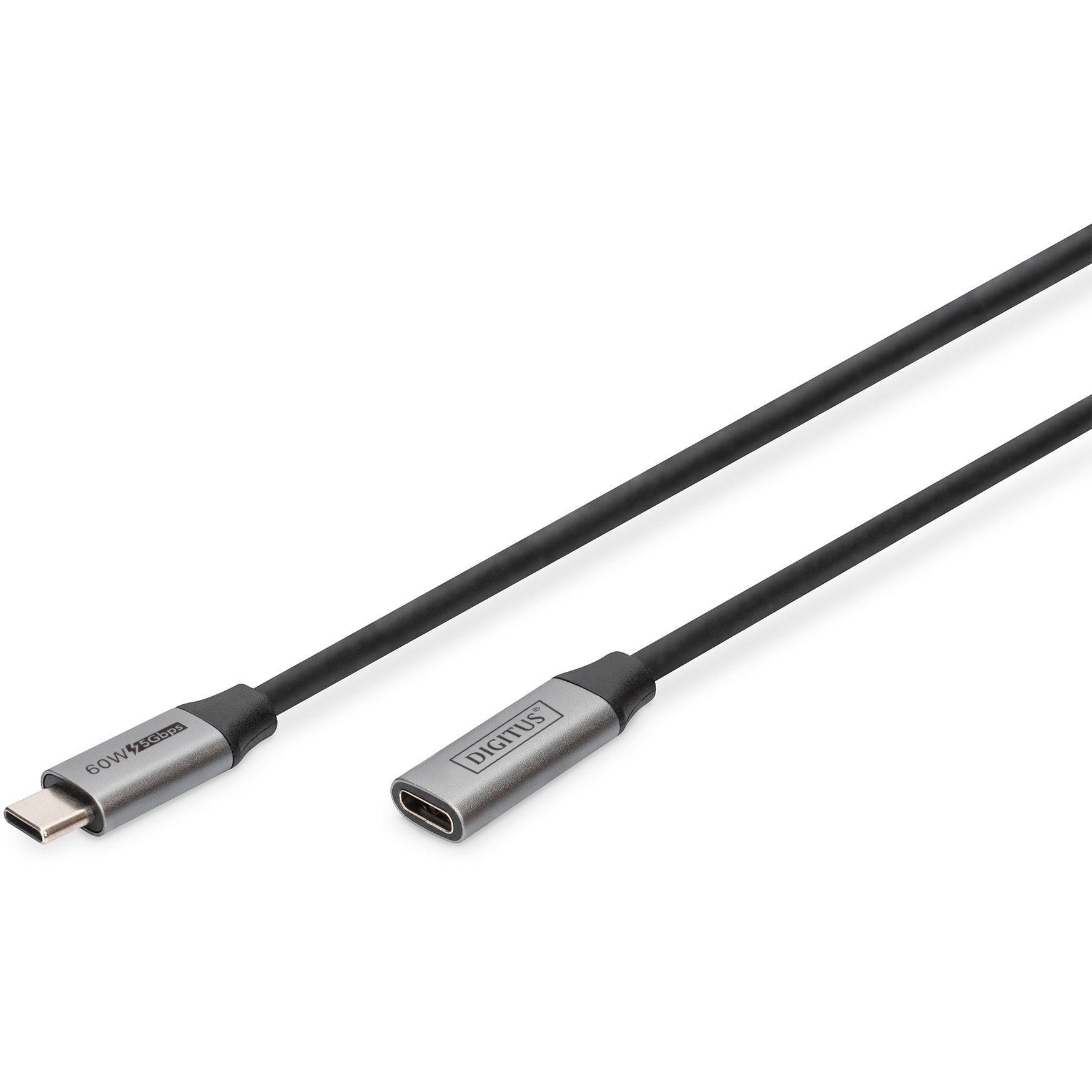 Digitus USB 3.0 Gen 1 USB Type-C produžni kabel | M/Ž. 1 m. USB C. USB C. USB 3.2 Gen 1 (3.1 Gen 1). 5 Gbit/s. Crni