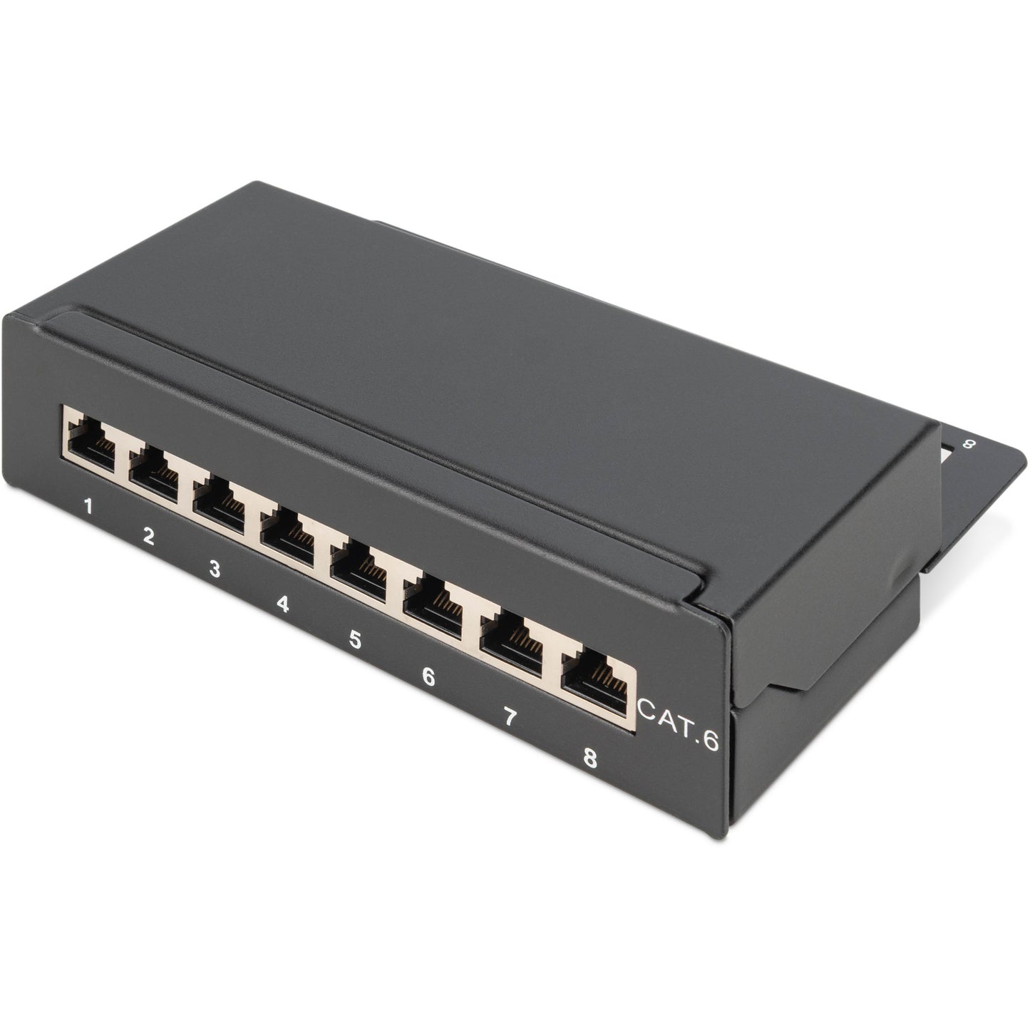 Digitus Desktop CAT 6 Klasa E patch panel. Oklopljen. RJ-45. Cat6. Crna. 285 mm. 55 mm. 778 g