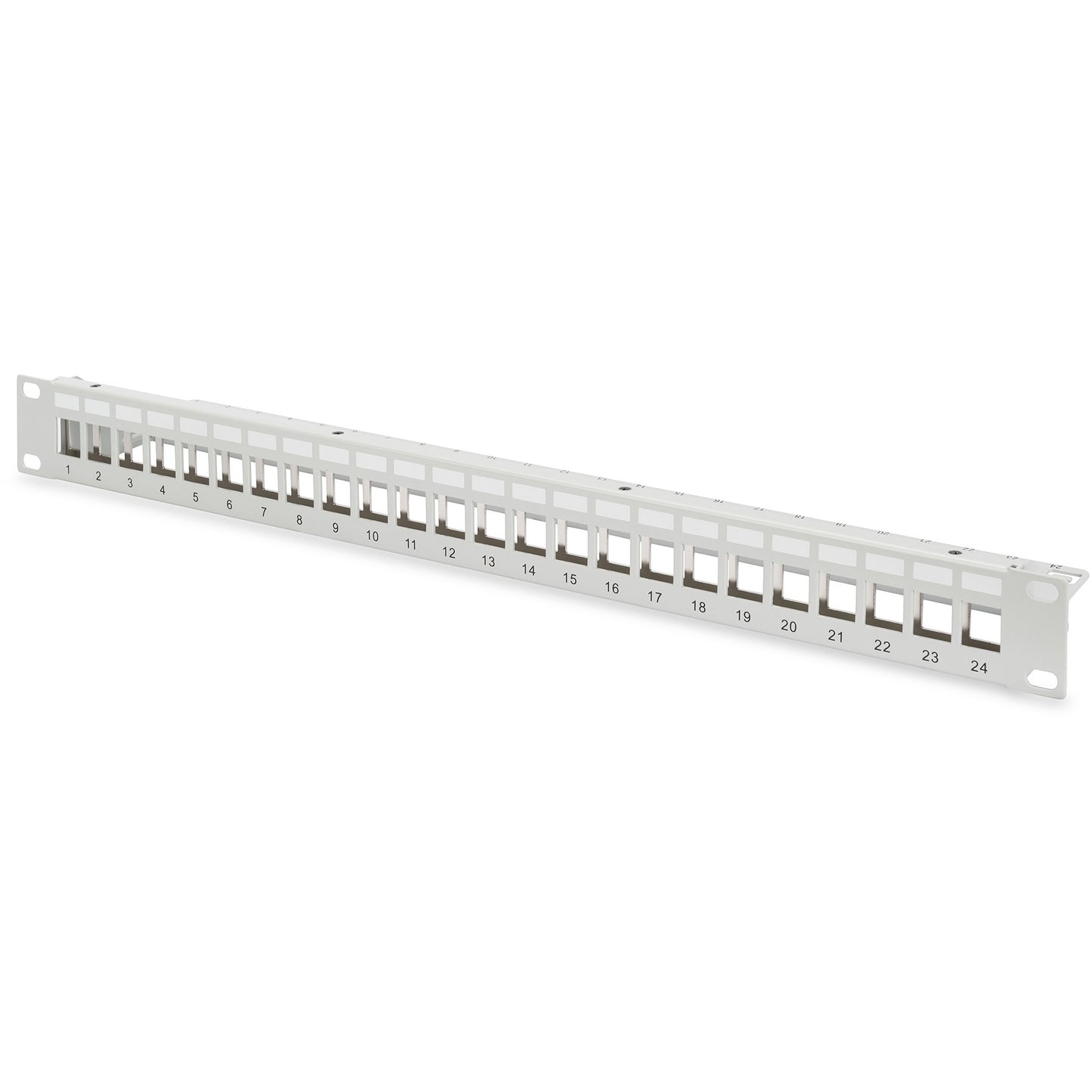 Digitus modularna patch ploča. 24 porta. Siva. Montaža u rack. 1U. 483mm. 1.5mm. 565mm