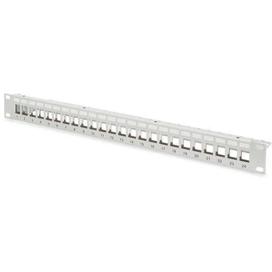 Digitus modularna patch ploča. 24 porta. Siva. Montaža u rack. 1U. 483mm. 1.5mm. 565mm