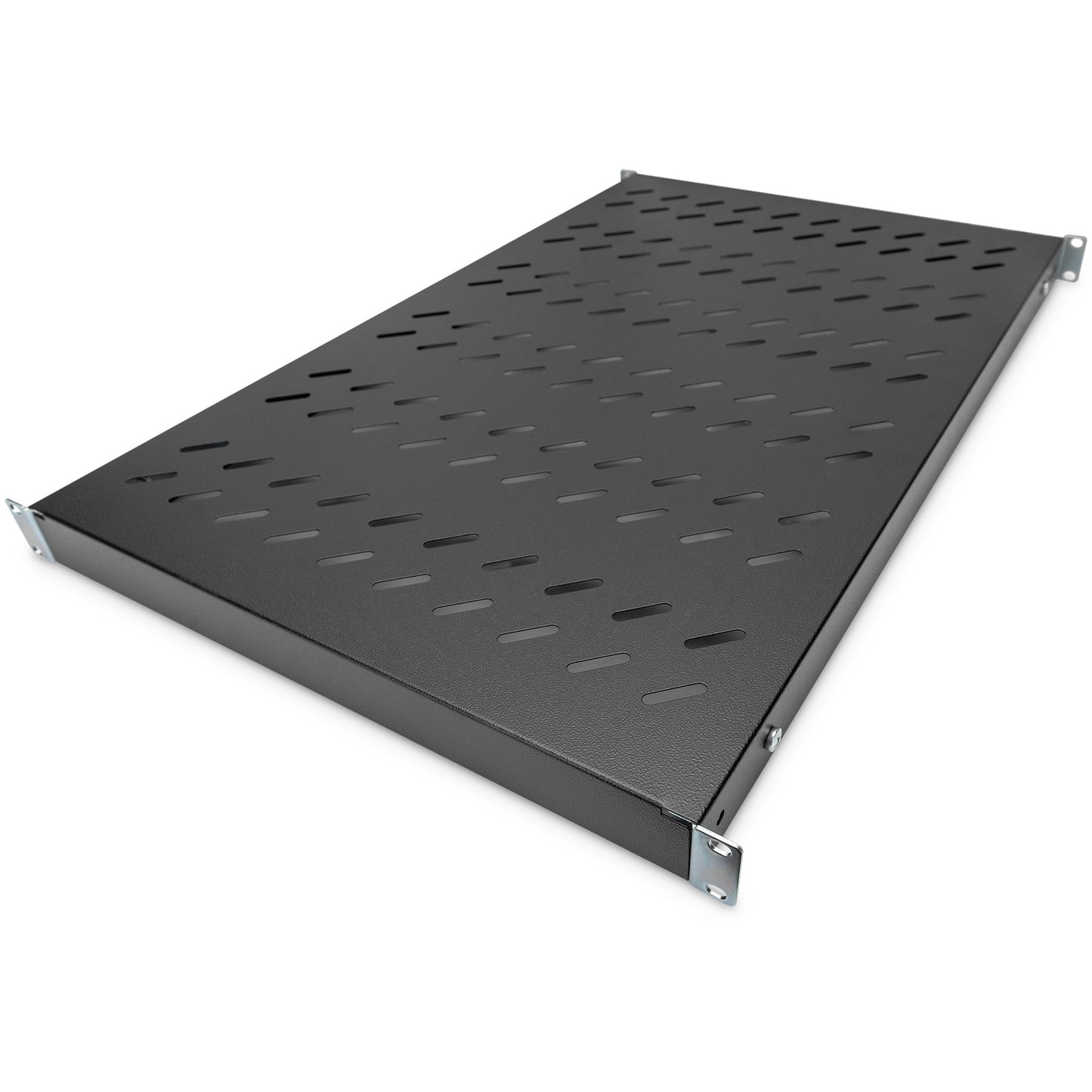 Digitus polica s promjenjivim montažnim šinama za trajnu ugradnju u ormariće od 483 mm (19"). Crna. 4,8 kg