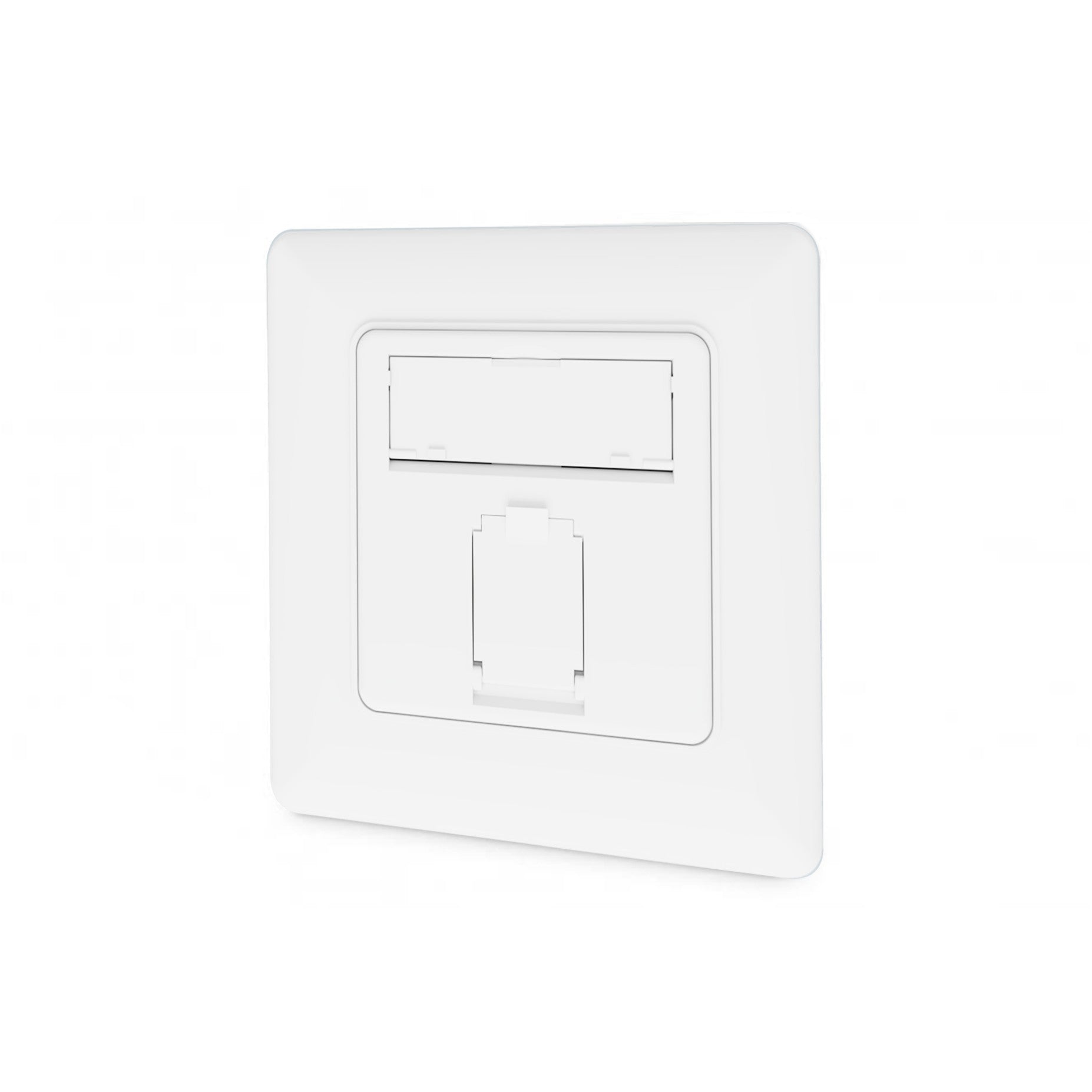 Digitus mrežna utičnica CAT 6A klase EA. Kompatibilna s dizajnom. Oklopljena. Ugradbena. RJ-45. 1 modul. 6A. 500 MHz. 500 MΩ. 0,02 Ohma.