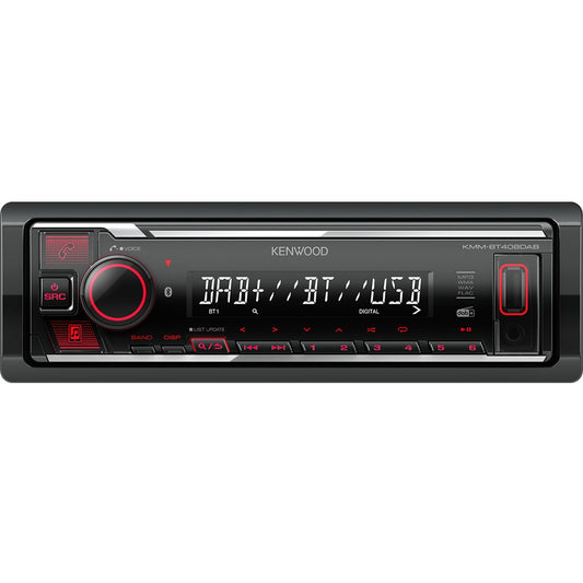 Kenwood Electronics KMM-BT408DAB. Crni. 1 DIN. 88 W. 4.0 kanala. 50 W. 20 - 20000 Hz.