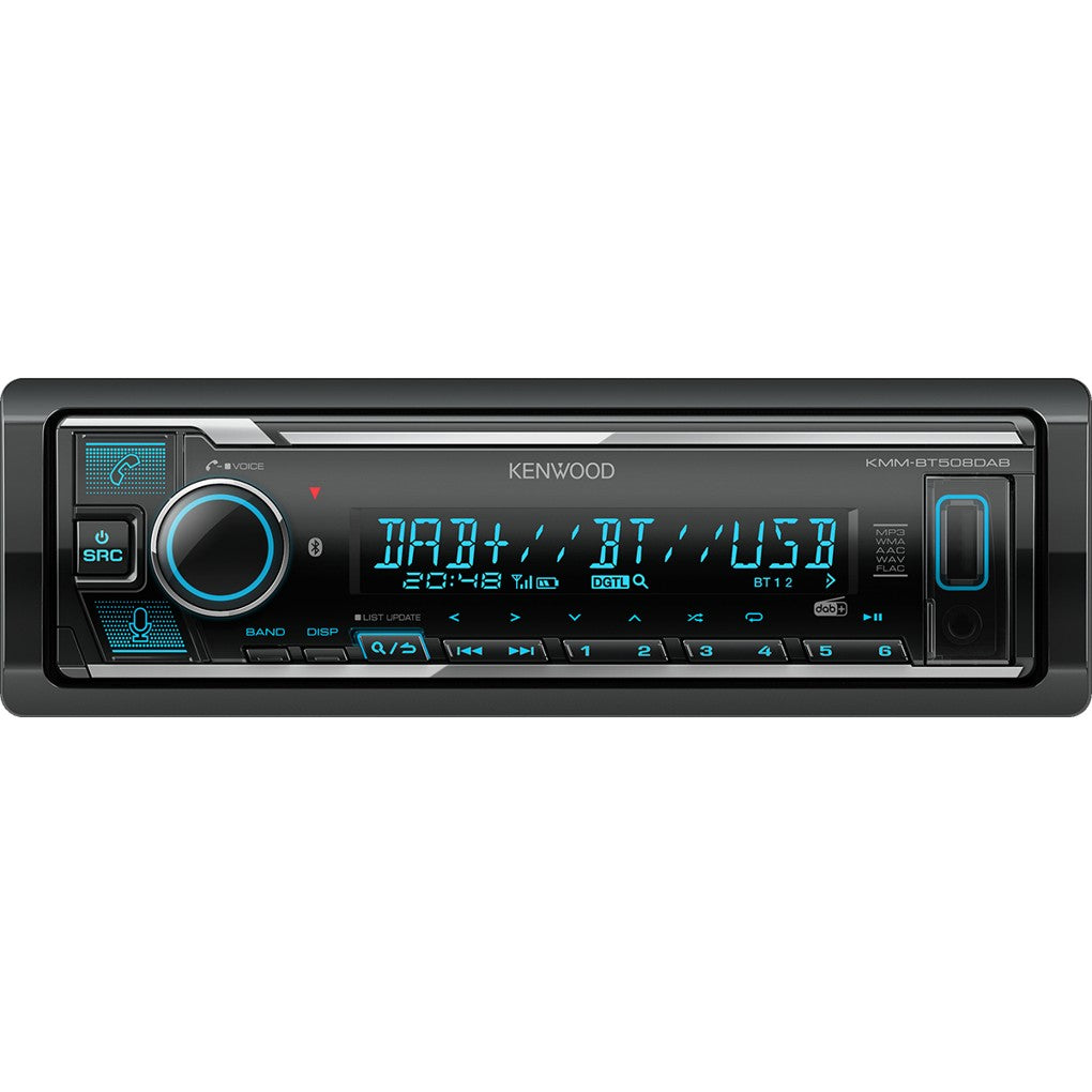 Kenwood Electronics KMM-BT508DAB. Crna. 1 DIN. 200 W. 50 W. 24 sata. AAAC. FLAC. MP3. WAV. WMA.