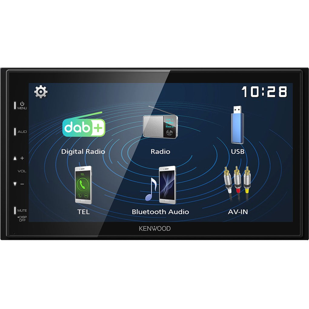 Kenwood Electronics DMX129DAB. Crna. 2 DIN. 64W. 45W. 99dB. 24 sata.