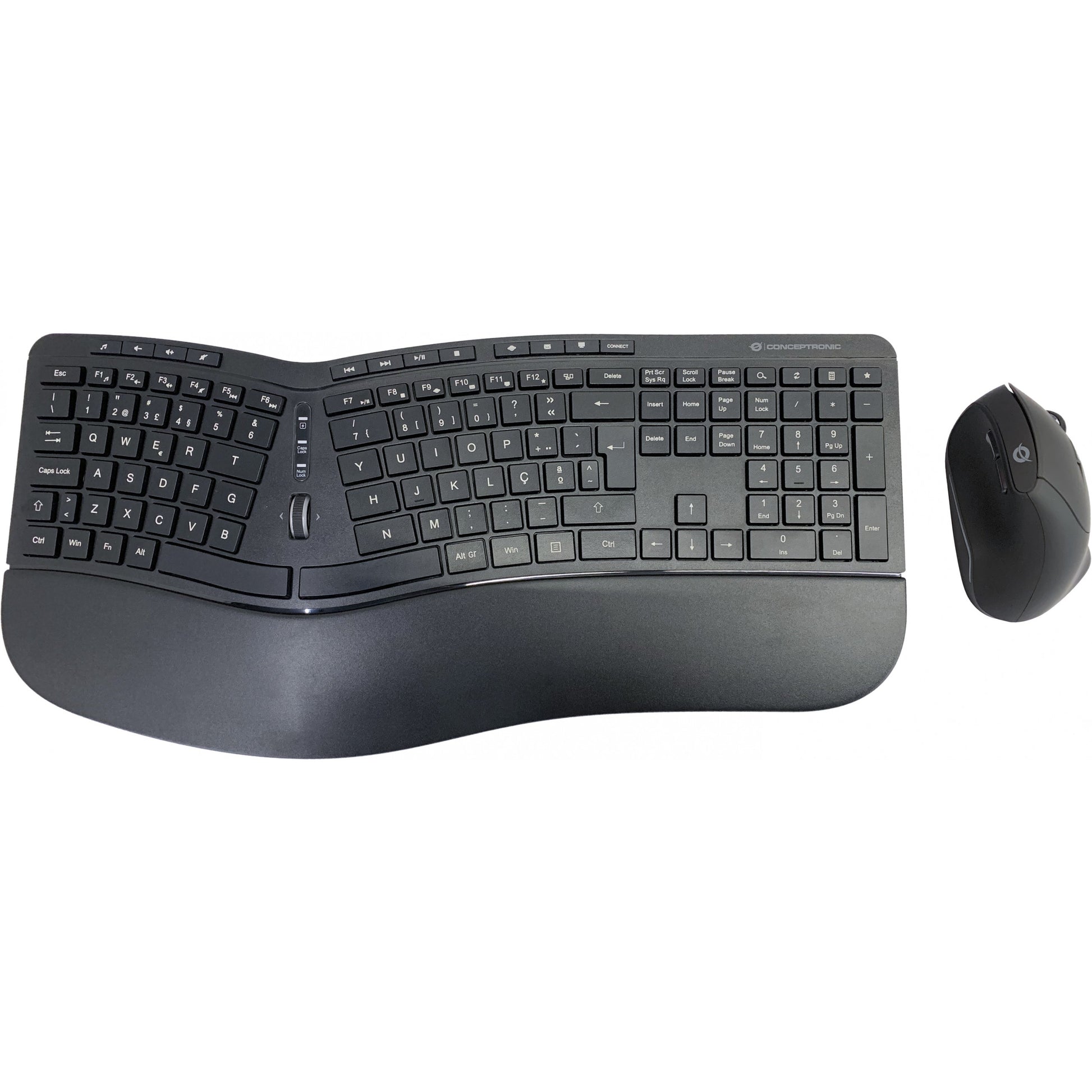 Conceptronic ORAZIO02PT. Puna veličina (100%). Bežični. RF bežični. QWERTY. Crni. Miš uključen.