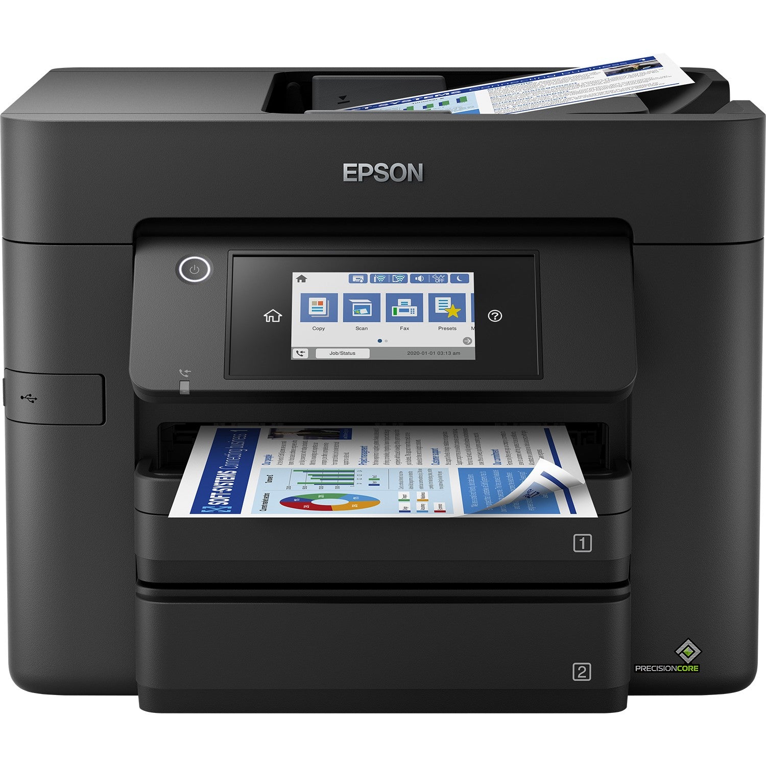 Epson WorkForce Pro WF-4830DTWF. Inkjet. Štampanje u boji. 4800 x 2400 DPI. Kopiranje u boji. A4 crna