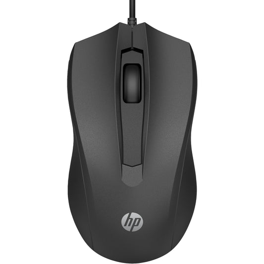HP žični miš 105. Za dekstre/rukohvate. Optički. USB tip A. 1600 DPI. Crni.