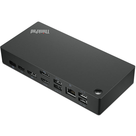 Lenovo ThinkPad Univerzalni USB-C. Žični. USB 3.2 Gen 1 (3.1 Gen 1) Type-C. 10,100,1000 Mbps. Crni. 4K Ultra HD. 3840 x 2160 piksela