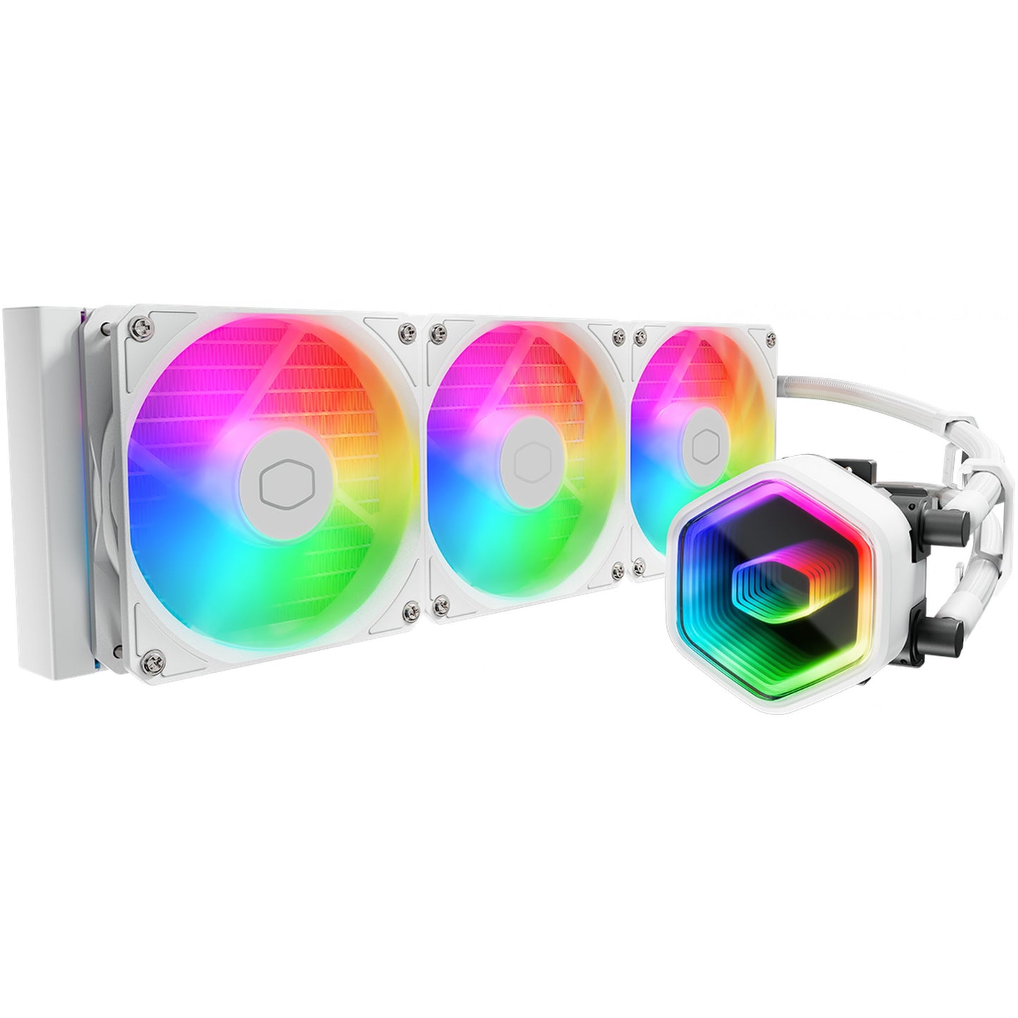 Cooler Master MasterLiquid 360 Core II bijela. Hlađenje tekućinom. 12 cm. 650 RPM. 1750 RPM. 120 m³/h. Bijela