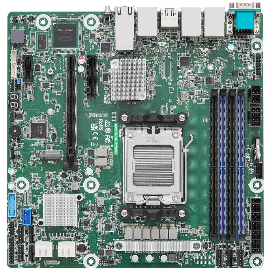 Asrock B650D4U-2L2T/BCM. AMD. Podnožje AM5. AMD Ryzen™ 3. AMD Ryzen™ 5. DDR5-SDRAM 32GB DIMM