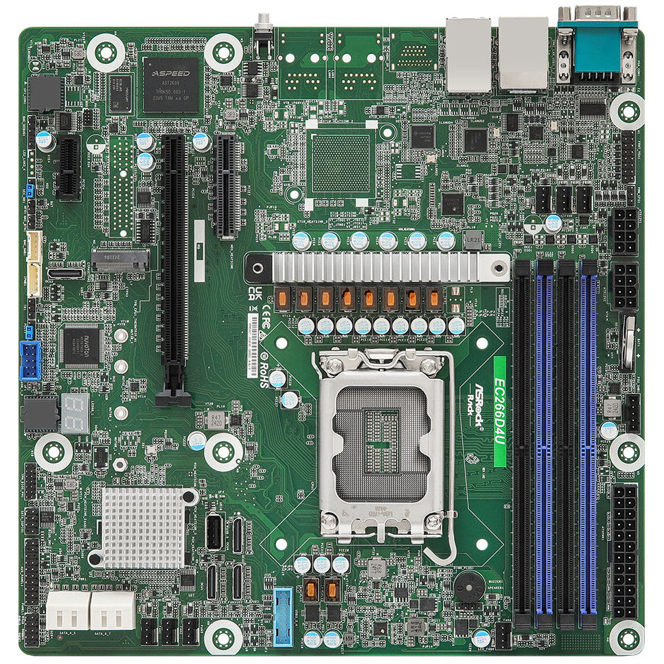 Asrock EC266D4U. Intel. LGA 1700. Intel® Pentium® Gold. Intel® Xeon®. Intel Xeon E. LGA 1700. DDR5 SDRAM. 32GB
