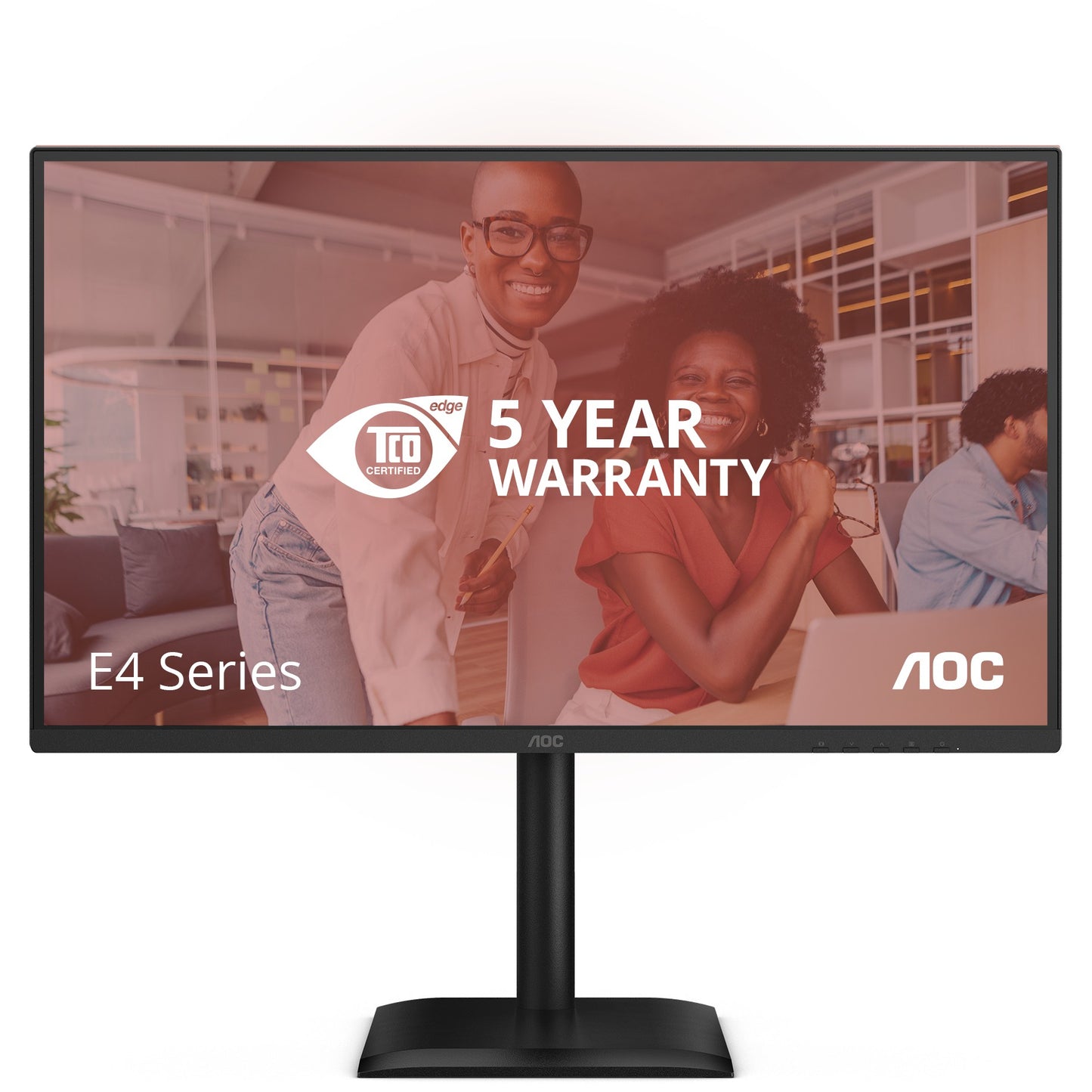 AOC 27E4U. 68,6 cm (27"). 1920 x 1080 piksela. Full HD. LED. 4 ms. Crni