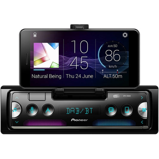 Pioneer SPH-20DAB. Crni. 1 DIN. 200 W. 4.0 kanala. 50 W. Digitalni.