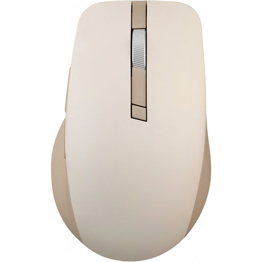 ASUS SmartO miš MD200 Silent Plus. Za levake i dekstre. Optički. Bežični RF + Bluetooth. 4200 DPI. Bež.