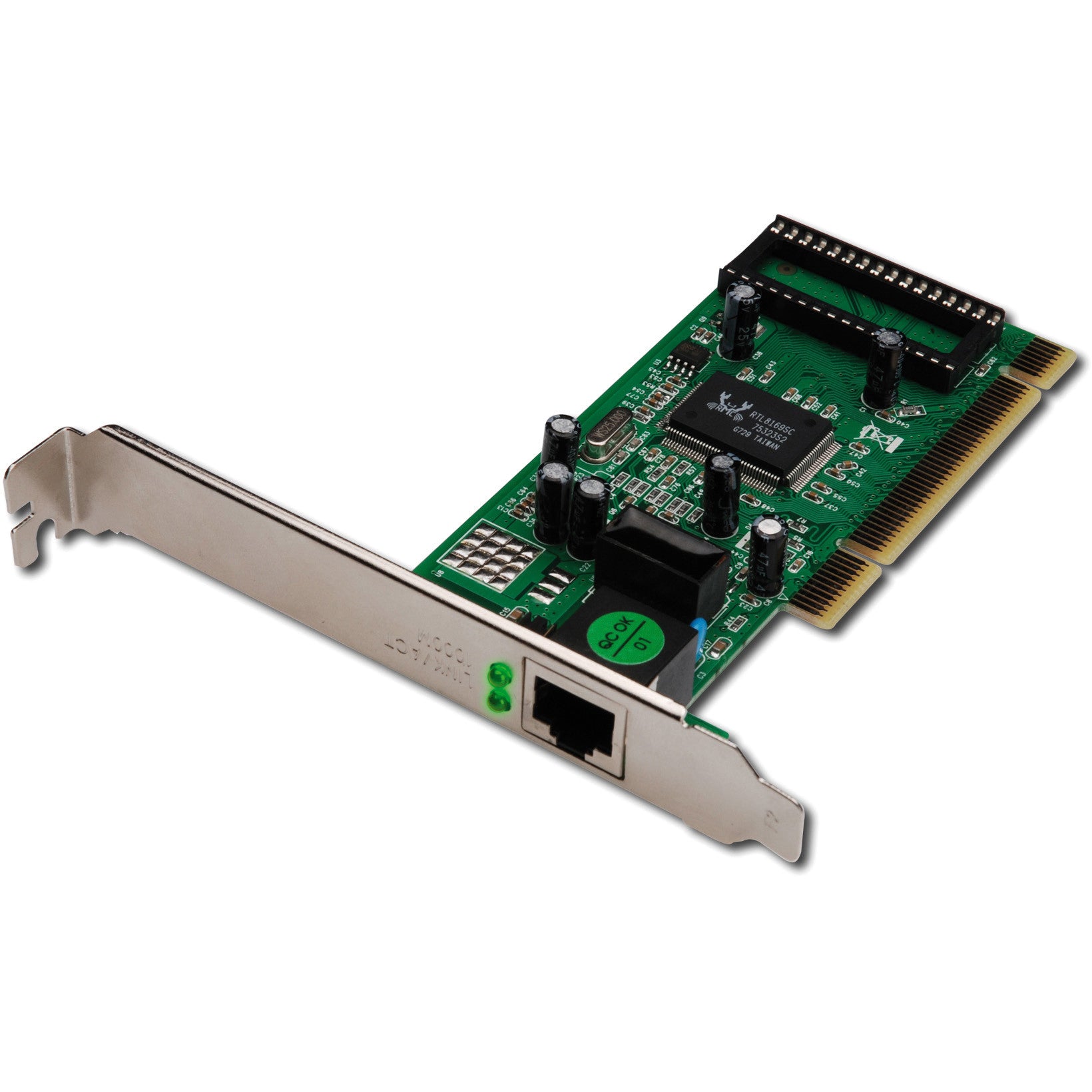 Digitus mrežna kartica s jednim gigabitnim Ethernet portom. RJ45. PCI. Realtek čipset. Ugrađeno. Žično. PCI. Ethernet. 1000 Mbps