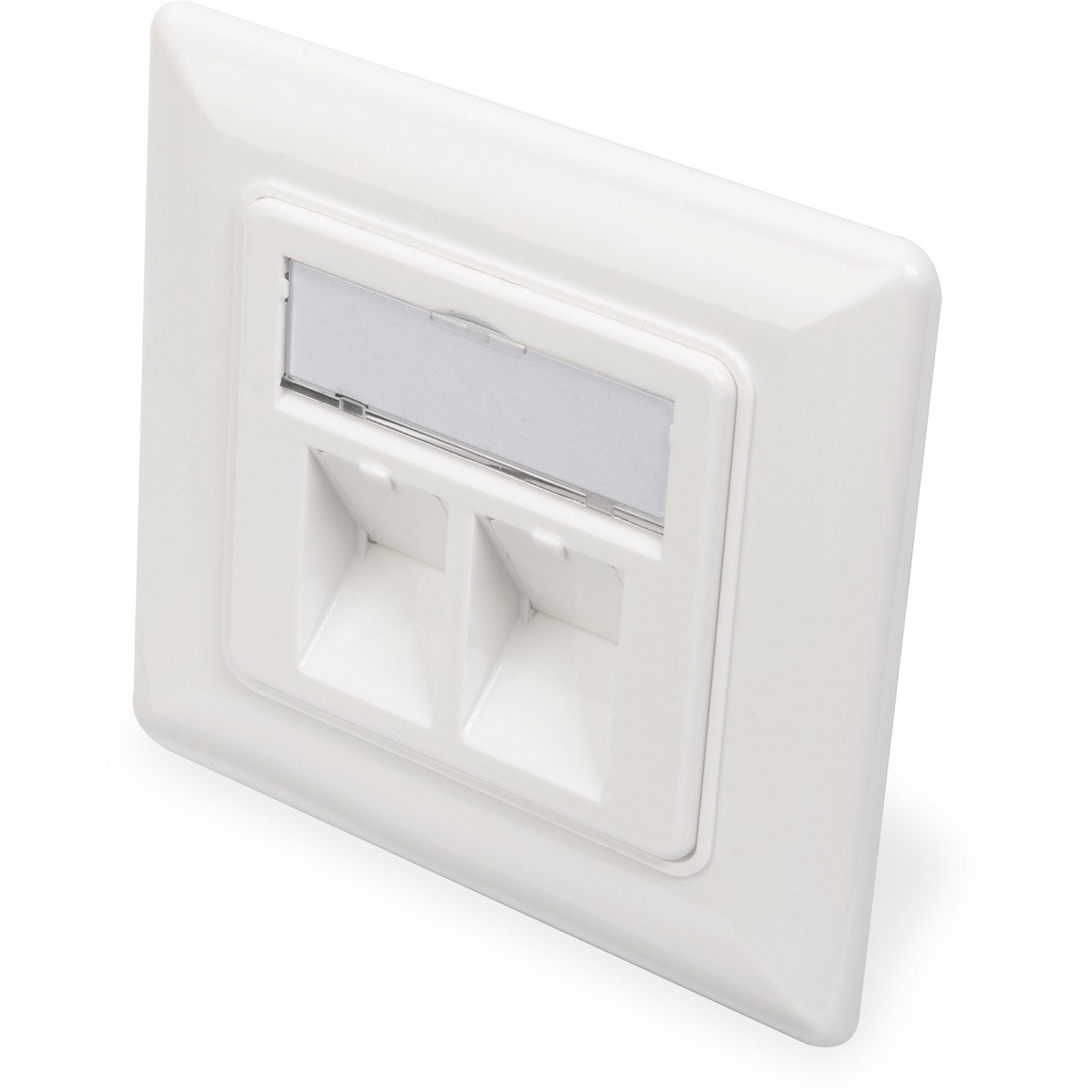 Digitus prazna kutija za Keystone module. Okvir 80x80 mm + centralna ploča 50x50 mm. RJ-45. Bijela. 80 mm. 5 mm. 80 mm. Kina.