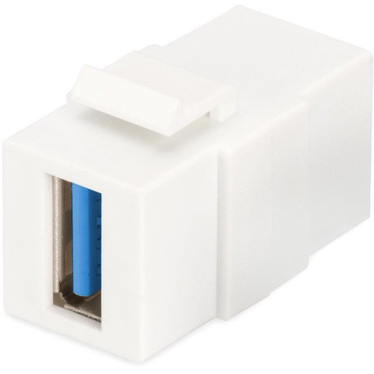 Digitus USB 3.0 Keystone modul (ženski/ženski). Ravni. Bijeli. USB A. USB A. Ženski. Ženski