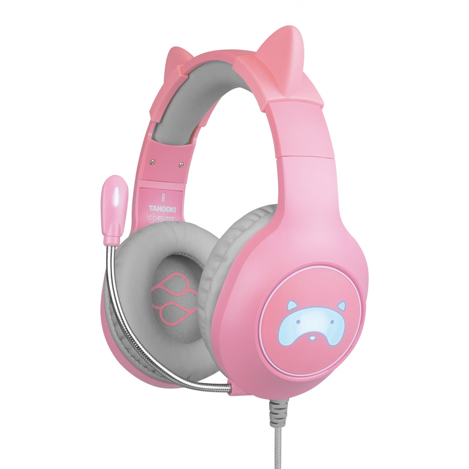 Blade Gaming Tanooki. Žične. Igraće. 290 g. Slušalice. Siva. Roza.