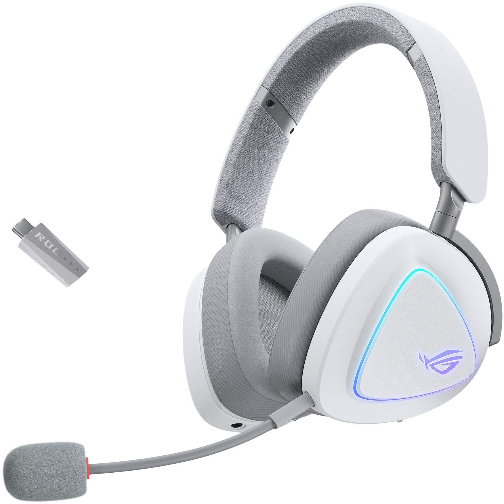 ASUS ROG Delta II. Žične i bežične. 20 - 20000 Hz. Igraće. 318 g. Slušalice. Bijele