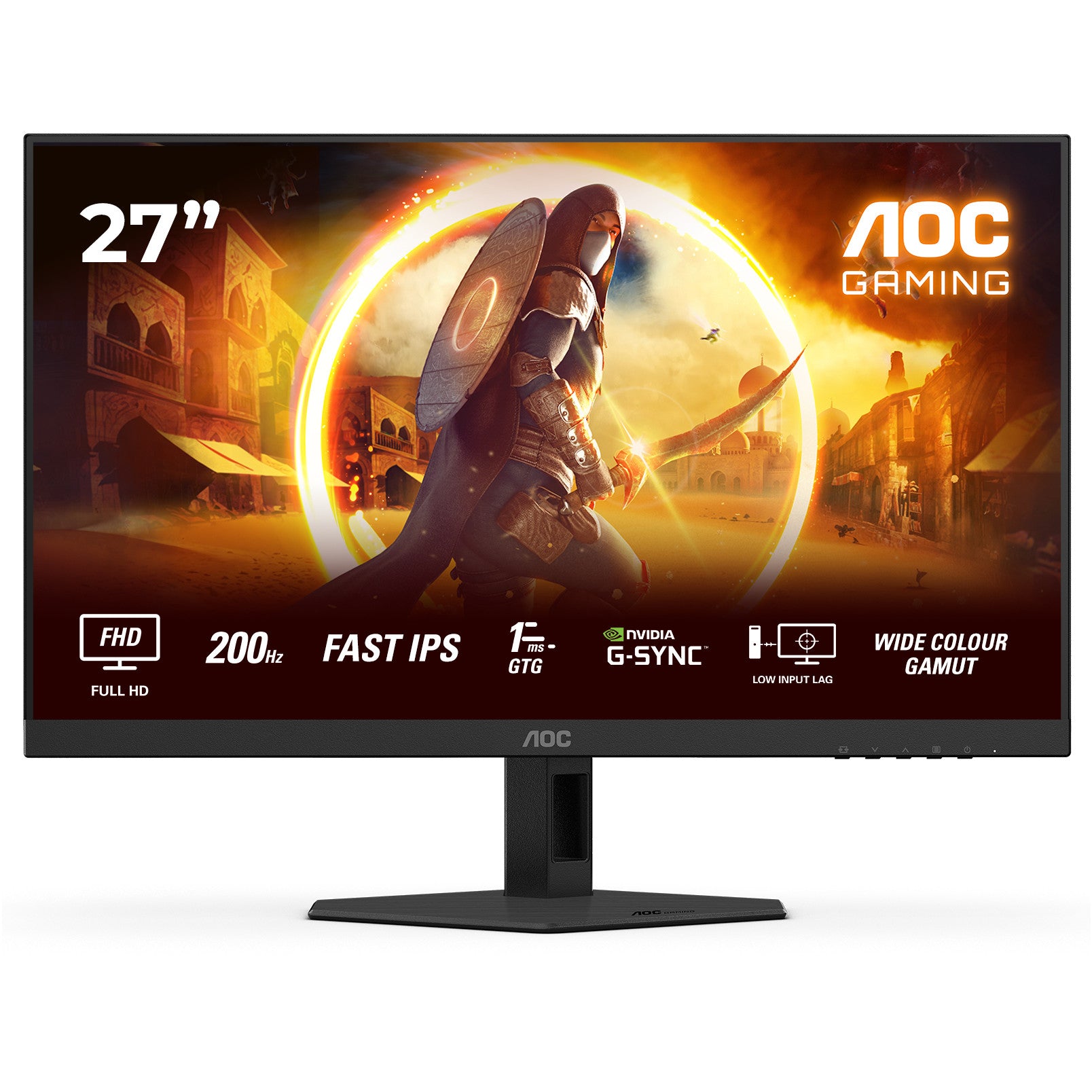 AOC G4 27G4HRE. 68,6 cm (27"). 1920 x 1080 piksela. Full HD. LED. 1 ms. Crna. Crvena.