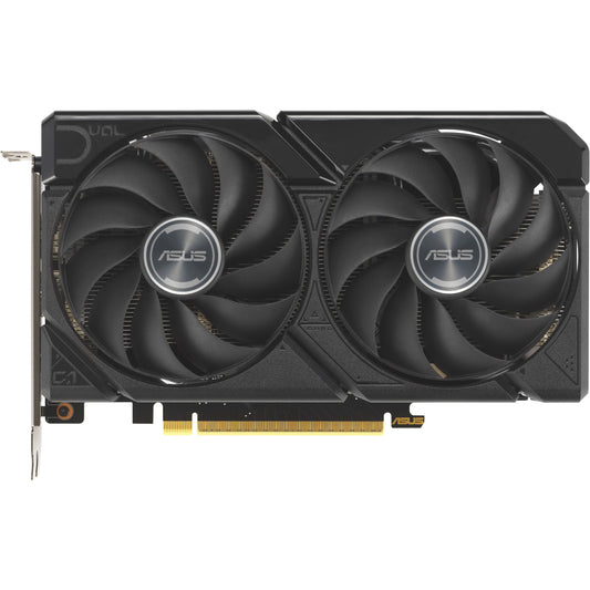 ASUS Dual-RX9060XT-16G. Radeon RX 9060 XT. 16 GB. GDDR6. 128 bita. 7680 x 4320 piksela. PCI Express 5.0