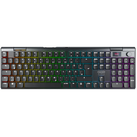 CHERRY XTRFY MX 10.1 bežične. Žične i bežične. USB + RF bežične + Bluetooth. Mehanička tastatura. QWERTZ tipke. RGB LED. Crna.