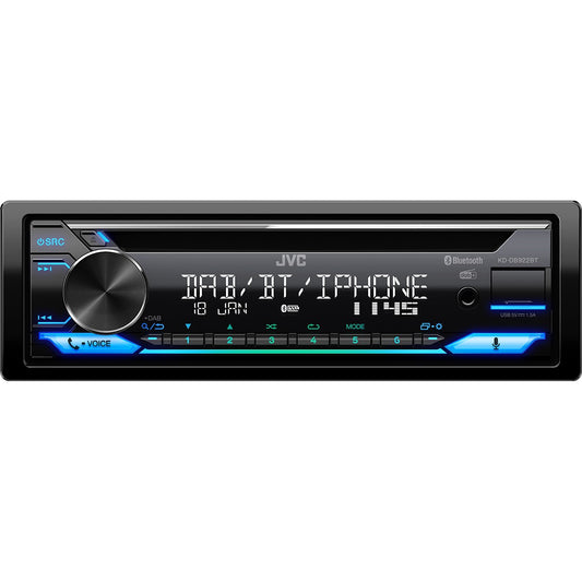 JVC KD-DB922BT. Crni. 1 DIN. 200 W. 7.1 kanala. 50 W. CD. CD-RW.
