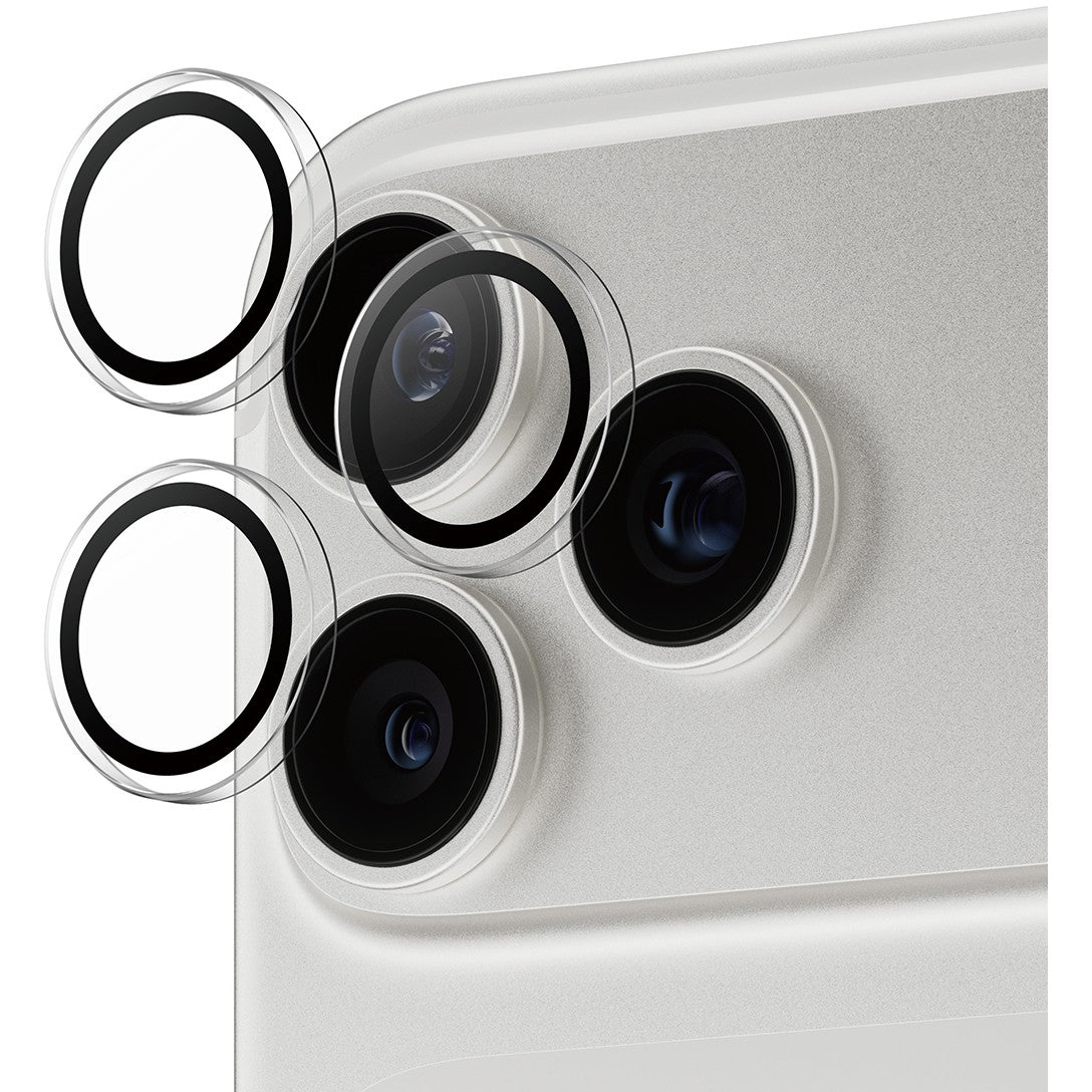 PanzerGlass® Hoops® zaštitna folija za kameru, prozirna, za iPhone 17 Pro | iPhone 17 Pro Max | iPhone 16 Pro | 16 Pro Max. Apple. Apple - iPhone 17 Pro. Apple - iPhone 17 Pro Max. Apple - iPhone 16 Pro. Apple - iPhone 16 Pro Max. Suha nanošenje. Otporno na ogrebotine. Otporno na udarce. Prozirno. 1 komad.