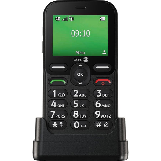 Doro Leva E10. Širina. Jedna SIM kartica. 6,1 cm (2,4"). 0,3 MP. 1150 mAh. Crna.
