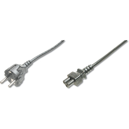 Digitus njemački mrežni priključni kabel. 0,75 m. C5 spojnica. IEC C5. H05VV-F3G. 250 V. 10 A