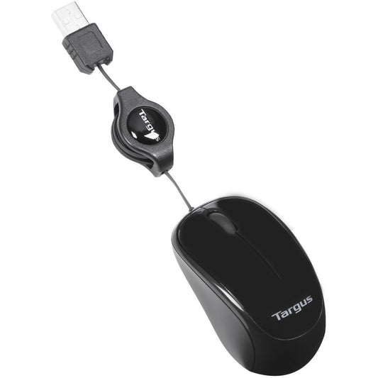 Targus kompaktni plavi trag miš. Za dekstre. Plavi trag. USB tip-A. 1000 DPI. Crni.