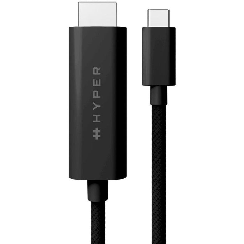 HYPER HD6007BKGL. 2,5 m. USB-C. HDMI Tip A (standardni). Crna.