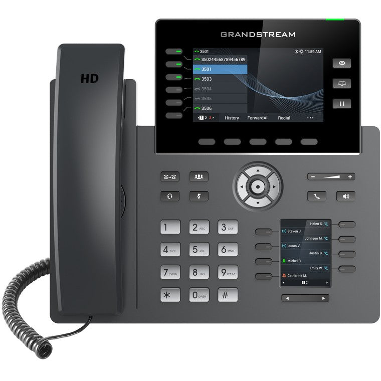 Grandstream Networks GRP2616. IP telefon. Crni. Žični telefon. U opsegu. Izvan opsega. SIP informacije. Nadzornik. Korisnik. 6 linija.