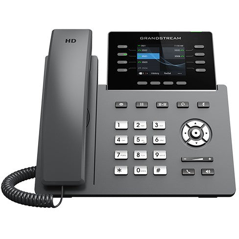 Grandstream Networks GRP2624. IP telefon. Crni. Žični telefon. U opsegu. Izvan opsega. SIP informacije. Nadzornik. Korisnik. 8 linija.