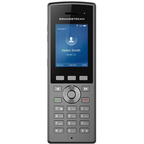 Grandstream Networks WP825. IP mobilni telefon. Antracit. Stolni/klupni. Antibakterijski. Otporan na hemikalije. Otporan na prosipanje. Vodootporan. 2 linije. 500 unosa.