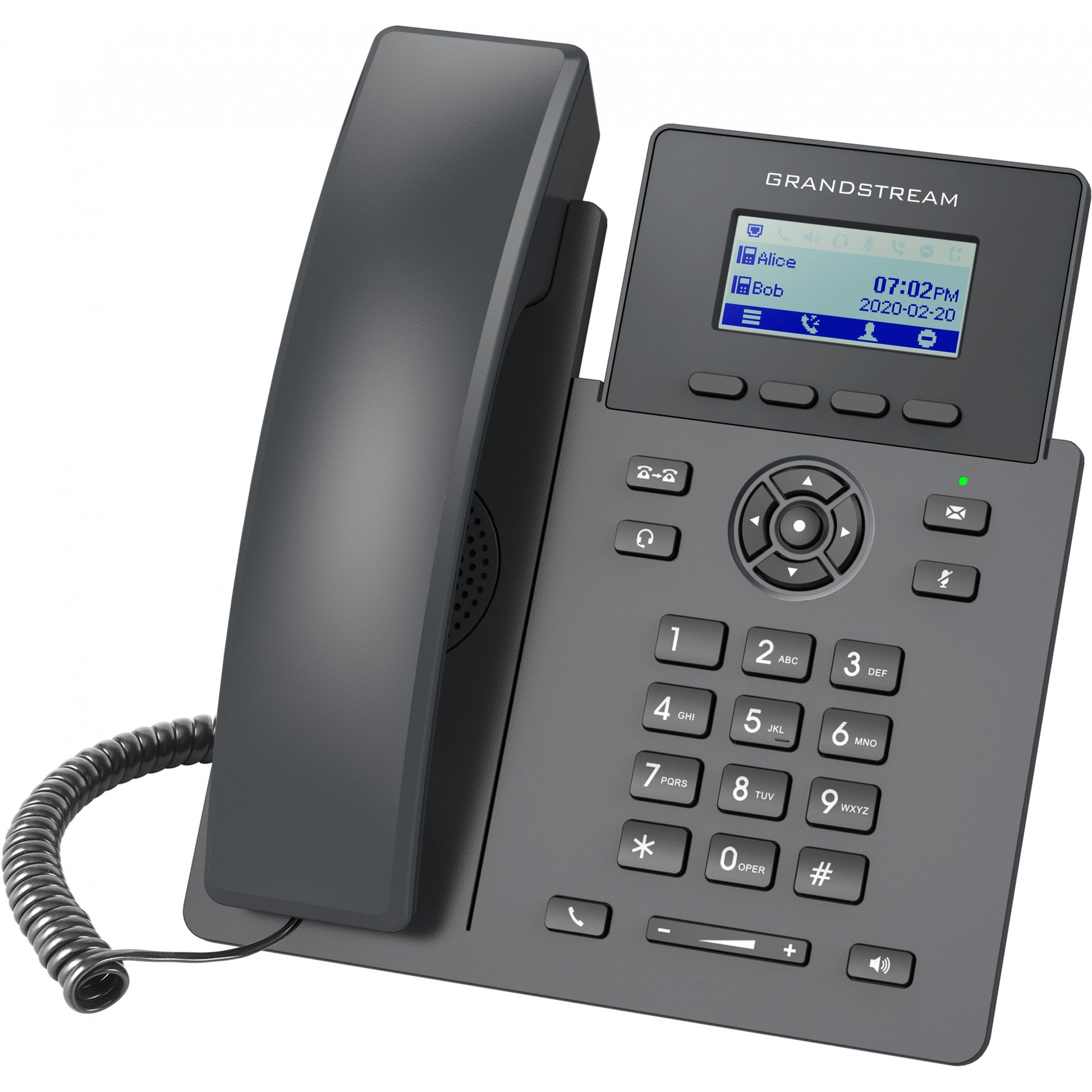 Grandstream Networks GRP2601. IP telefon. Crni. Žični telefon. 1 linija. LCD. 5,61 cm (2,21").