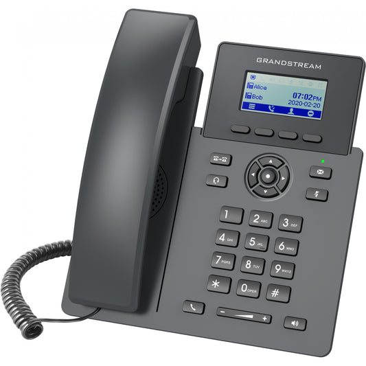 Grandstream Networks GRP2601. IP telefon. Crni. Žični telefon. 1 linija. LCD. 5,61 cm (2,21").