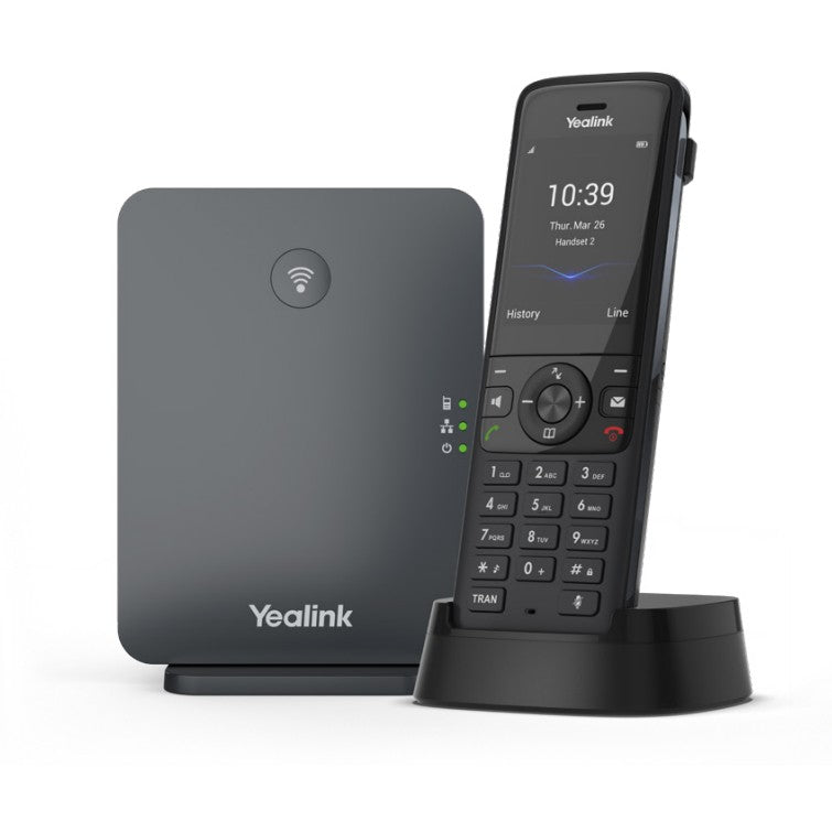 Yealink W78P. IP mobilni telefon. Crni. Bežični telefon. Montaža za sto/zid. 50 m. 300 m