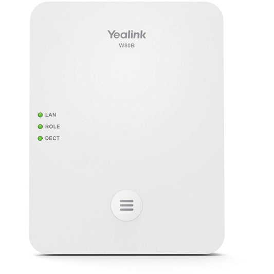Yealink W80B. 1.8 - 1.9GHz. 300m. SNTP/NTP. VLAN. SIP v1. SIP v2. UDP/TCP/TLS. DHCP. HTTPS. SHA-256. SRTP. SSL/TLS. AJB. CNG. G.726. G.729. PLC. VAD. iLBC. Yealink W53H/W56H