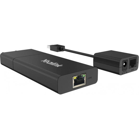 Yealink USB2CAT5E-EXT. Mrežni predajnik i prijemnik. 40 m. Cat5e. Crni. 100 - 240 V. 48 V
