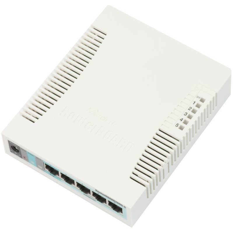 Mikrotik RB260GS. Gigabit Ethernet (10/100/1000). Napajanje preko Etherneta (PoE).