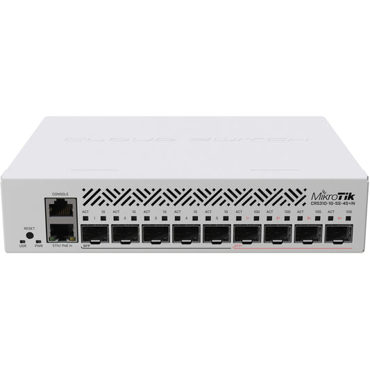 Mikrotik CRS310-1G-5S-4S+IN. Upravljani. L3. Napajanje preko Etherneta (PoE). Montaža u rack. 1U