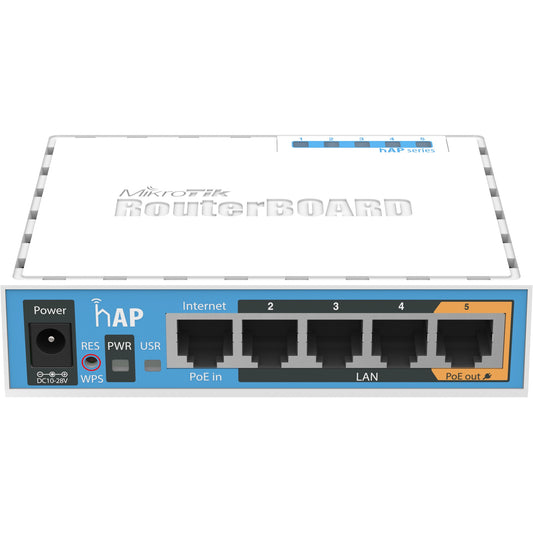 Mikrotik hAP. 2.4GHz. 10,100 Mbps