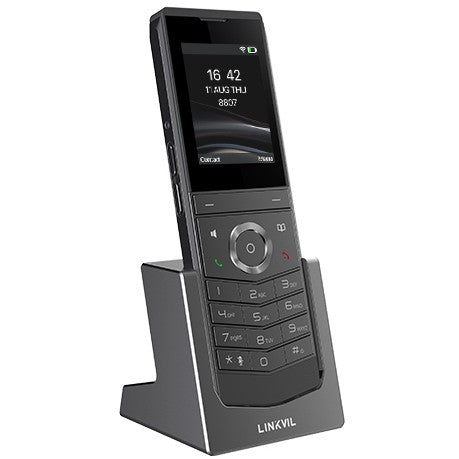 Fanvil W611W. IP mobilni telefon. Crni. Bežični telefon. 4 linije. 1000 unosa. 6,1 cm (2,4")