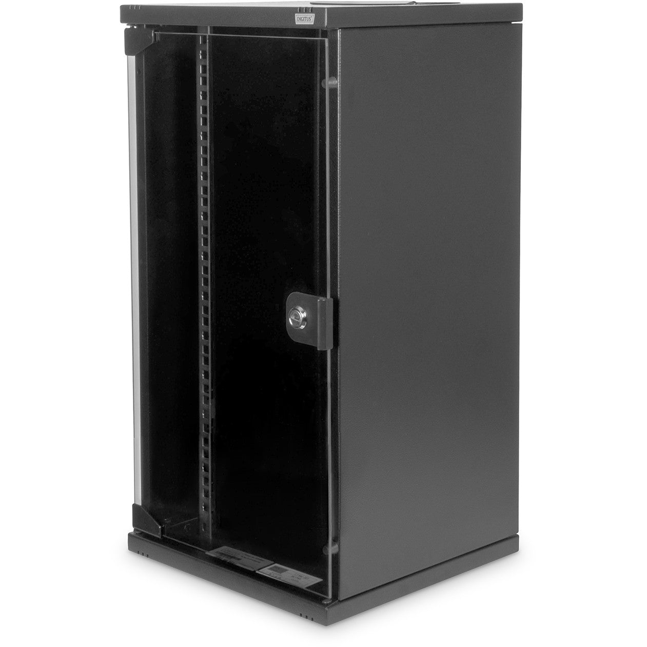 Digitus kućište za montažu na zid 254 mm (10") - 312 x 300 mm (Š x D). Polica za montažu na zid. 12U. 30 kg. Može se zaključati. Crna.