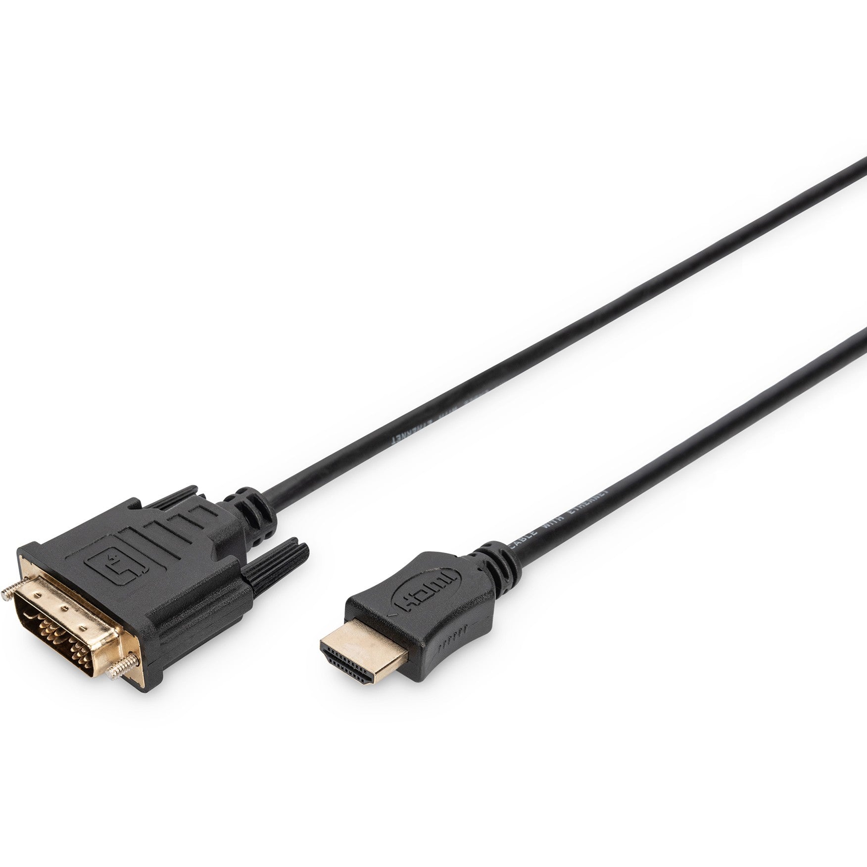 Digitus HDMI adapter kabel. 2 m. HDMI tip A (standardni). DVI-D. Nikl. 1920 x 1080 piksela. Bakar.